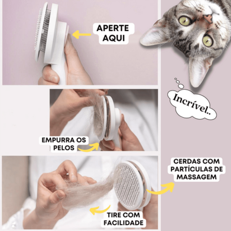 (COMPRE 1 LEVE 2) Escova Autolimpante PetLimpo™ - 2ª Geração (2023) - Ideia Shopping