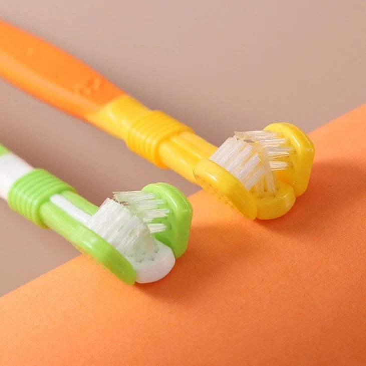 Escova de Dente para Pet Cabeça Tripla  - Compre 1 Leve 4