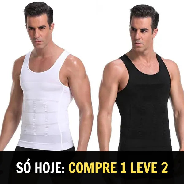 Regata Modeladora de Compressão Masculina - SlimFlex (COMPRE 1 LEVE 2)