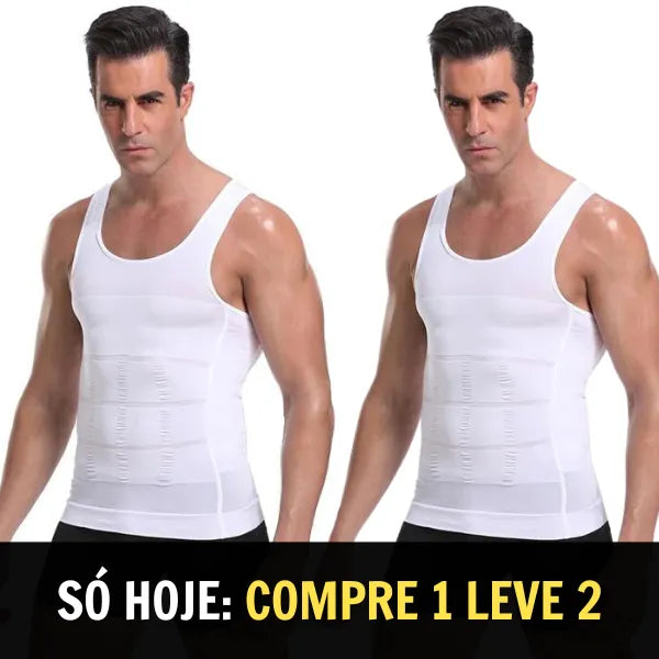 Regata Modeladora de Compressão Masculina - SlimFlex (COMPRE 1 LEVE 2)