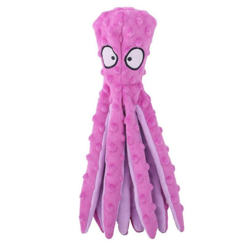 Brinquedo Para Cachorro Polvo Octopus Pelucia Pet Com Apito Interno Único