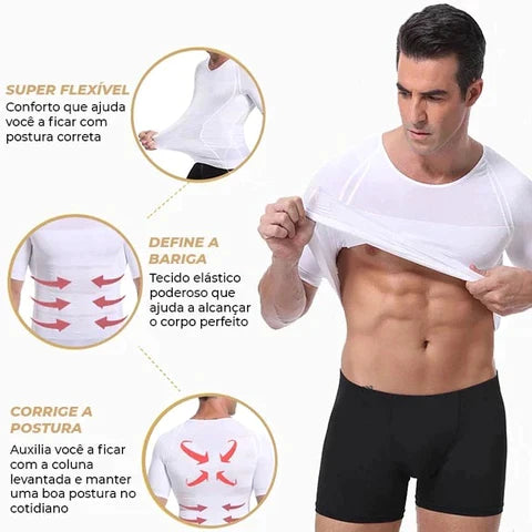 Regata Modeladora de Compressão Masculina - SlimFlex (COMPRE 1 LEVE 2)