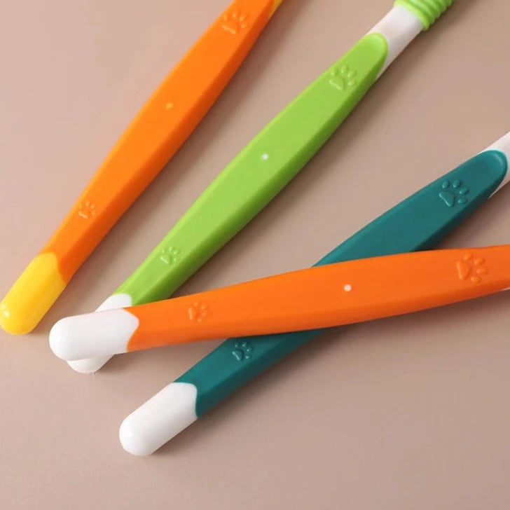 Escova de Dente para Pet Cabeça Tripla  - Compre 1 Leve 4