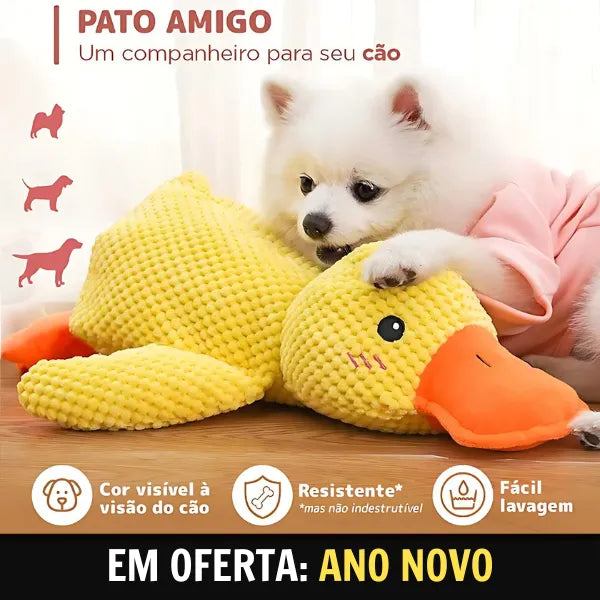 Brinquedo Interativo Pato Amigo - Calmante e Ultrarresistente (OFERTA DE ANO NOVO)