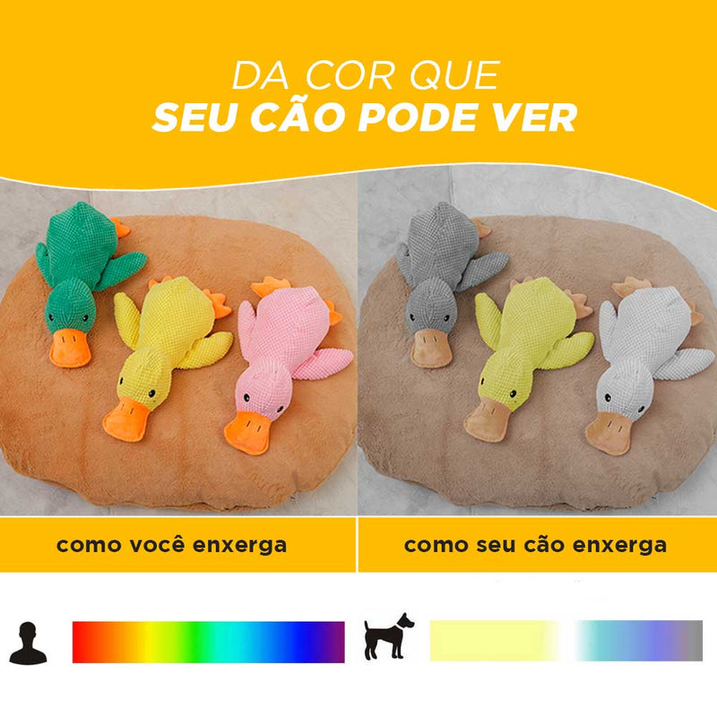 Brinquedo Interativo Pato Amigo - Calmante e Ultrarresistente (OFERTA ESPECIAL DE ANO NOVO)