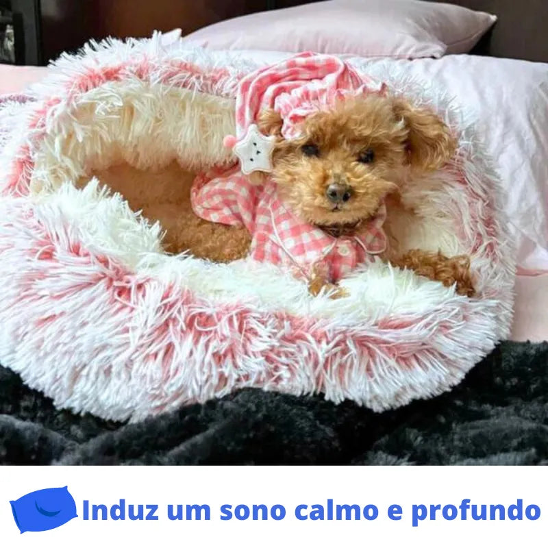 Cama Casulo Aconchegante® Para Cães e Gatos