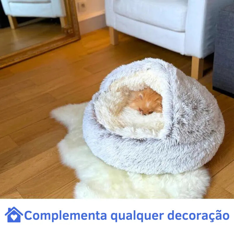 Cama Casulo Aconchegante® Para Cães e Gatos