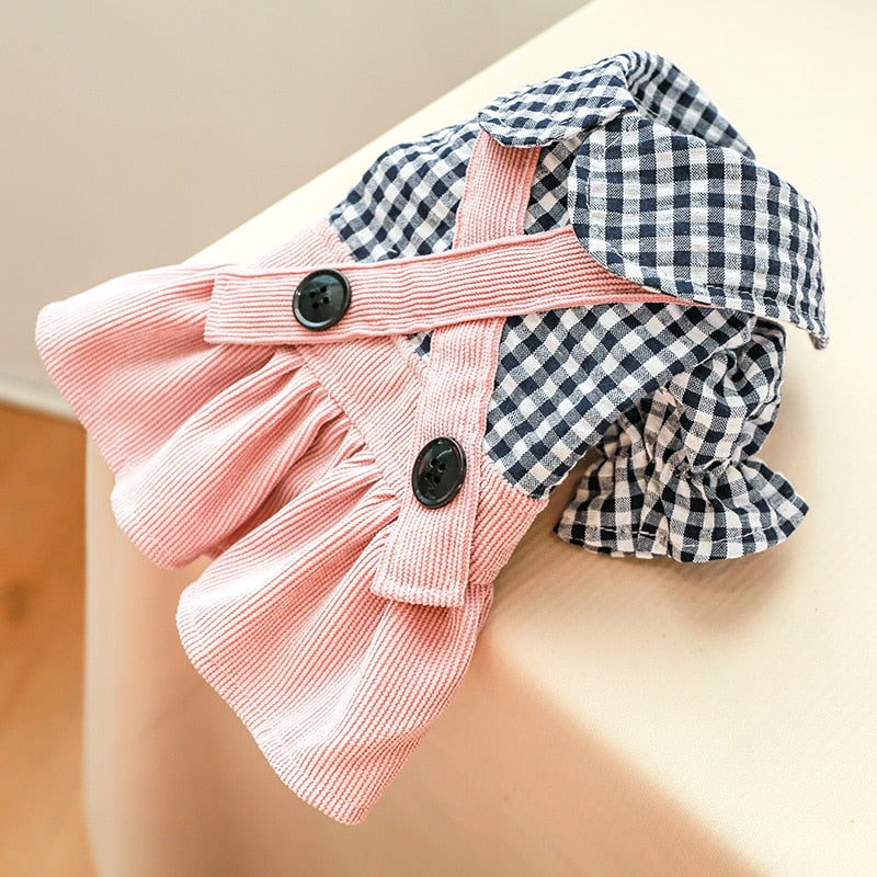 Jardineira Xadrez Fashion Pink