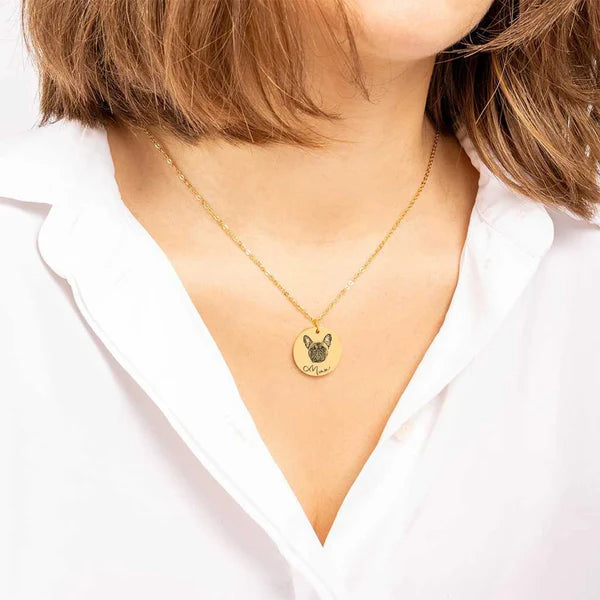 Colar Personalizável com Foto e Nome para Pet em Aço Inoxidável (GRAVAÇÃO DE NOME À LASER GRÁTIS HOJE)