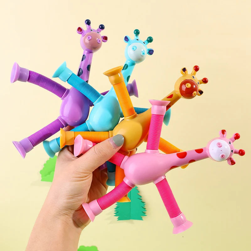 Girafinhas Criativas com Luz de LED - Kit 4 Unidades