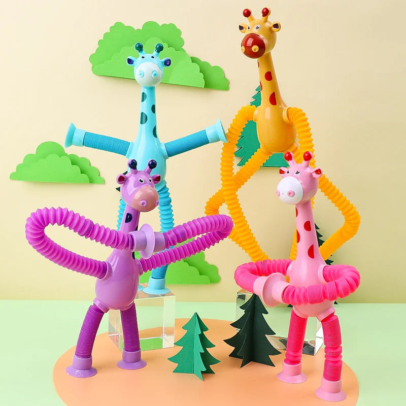 Girafinhas Criativas com Luz de LED - Kit 4 Unidades