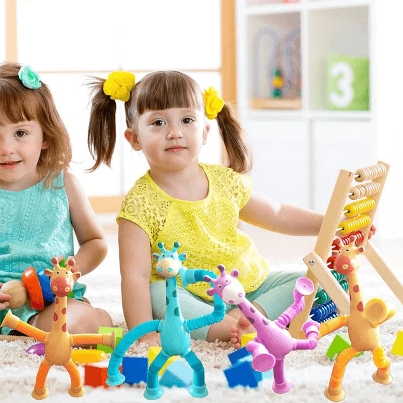 Girafinhas Criativas com Luz de LED - Kit 4 Unidades
