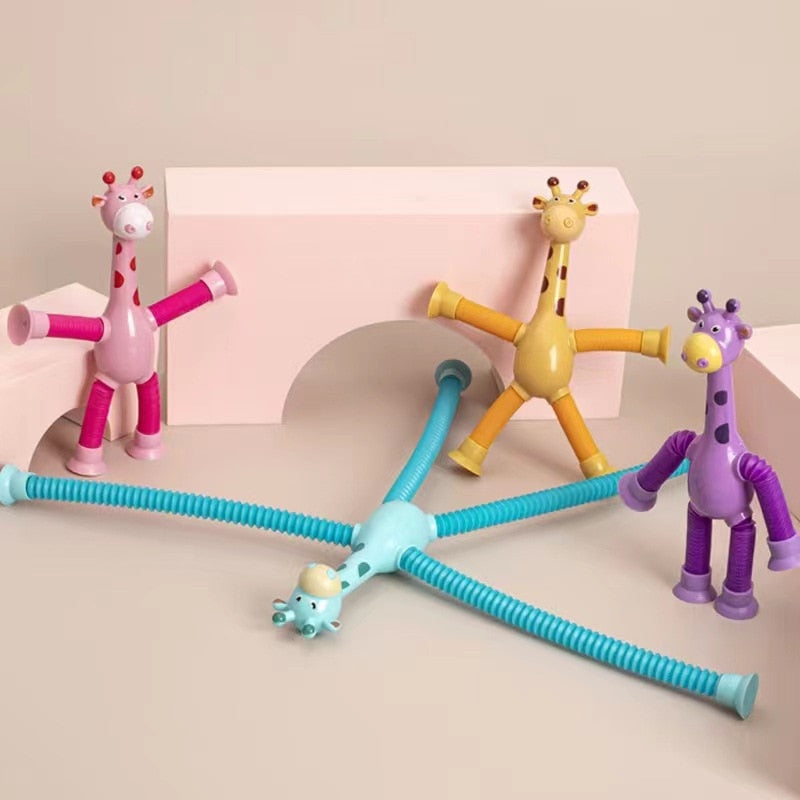 Girafinhas Criativas com Luz de LED - Kit 4 Unidades