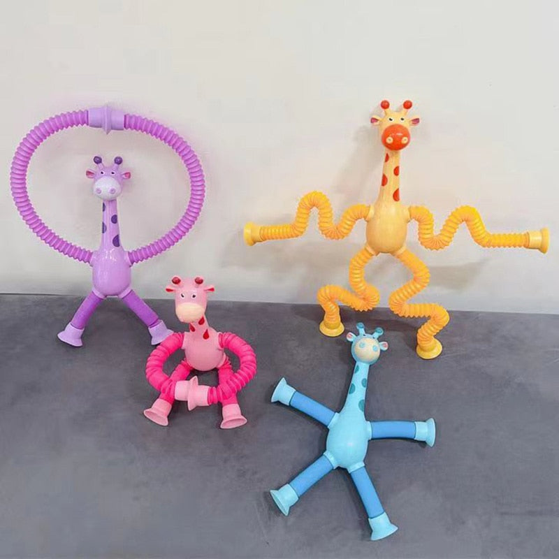 Girafinhas Criativas com Luz de LED - Kit 4 Unidades