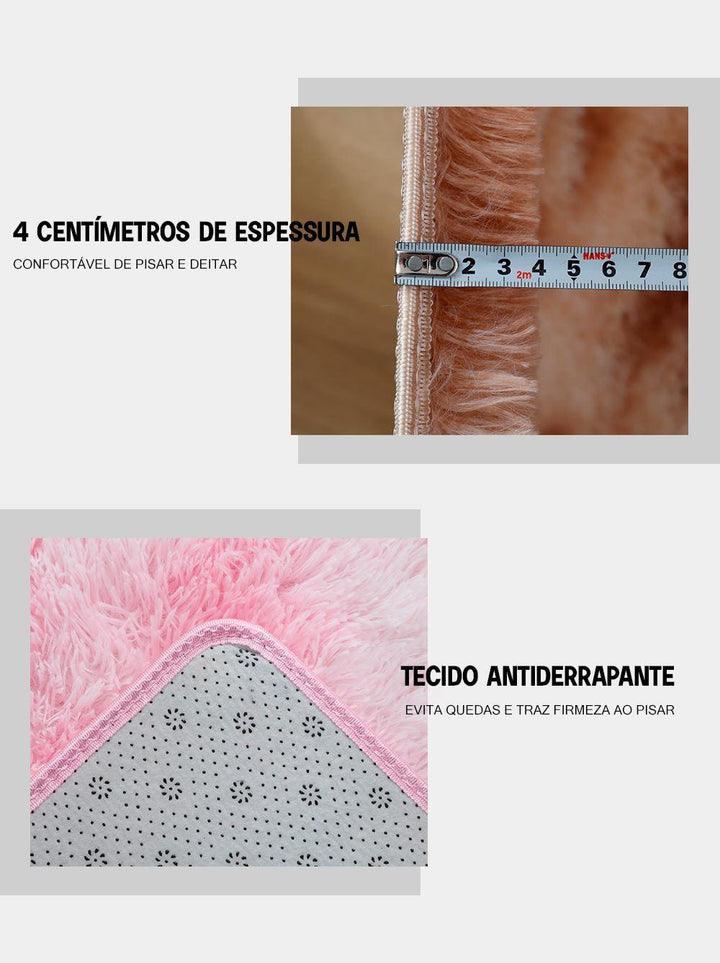 Tapete Felpudo Super Macio Plush - Clound Fluffy - Ideia Shopping